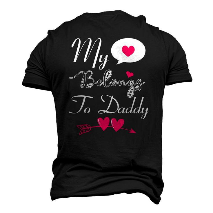My Heart Belongs To Daddy Girls Boys Valentines Day Tee Men's 3D T-Shirt Back Print