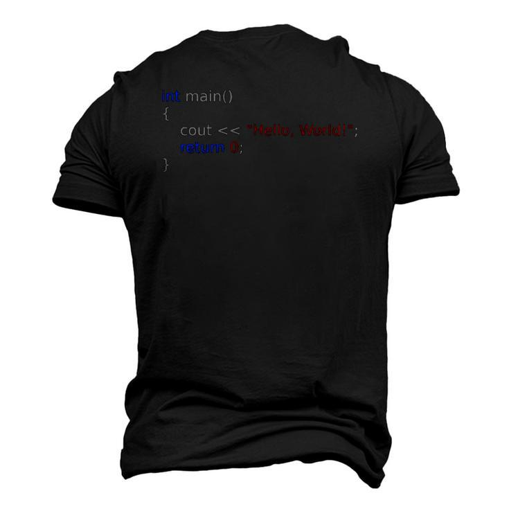 Hello World C Programming Languages Men's 3D T-Shirt Back Print