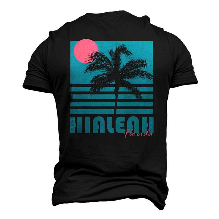 Hialeah Florida Vintage Souvenirs Palm Trees Beach Men's 3D T-Shirt Back Print