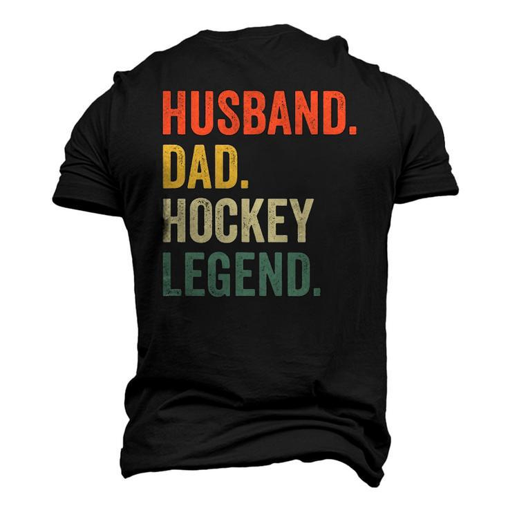 Mens Hockey Player Husband Dad Hockey Legend Vintage Men's 3D T-Shirt Back Print