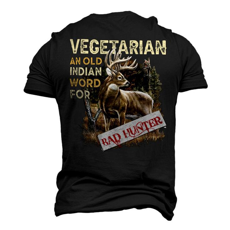 Hunting Vegetarian Old Indian Word Men's 3D Print Graphic Crewneck Short Sleeve T-shirt