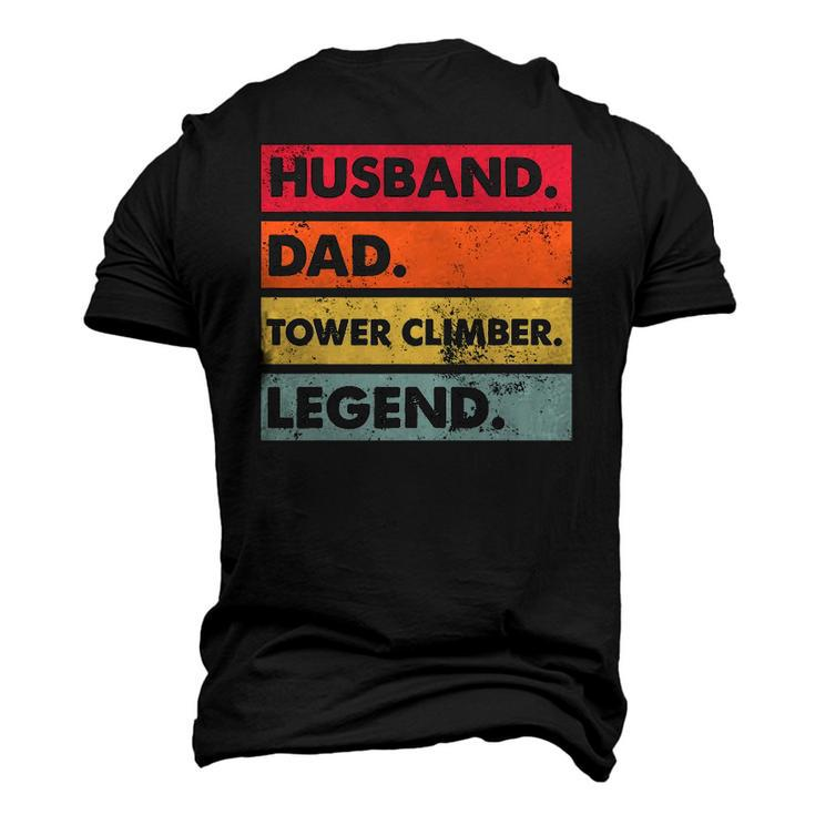 Husband Dad Tower Climber Tower Climbing Father Mens Men's 3D T-Shirt Back Print