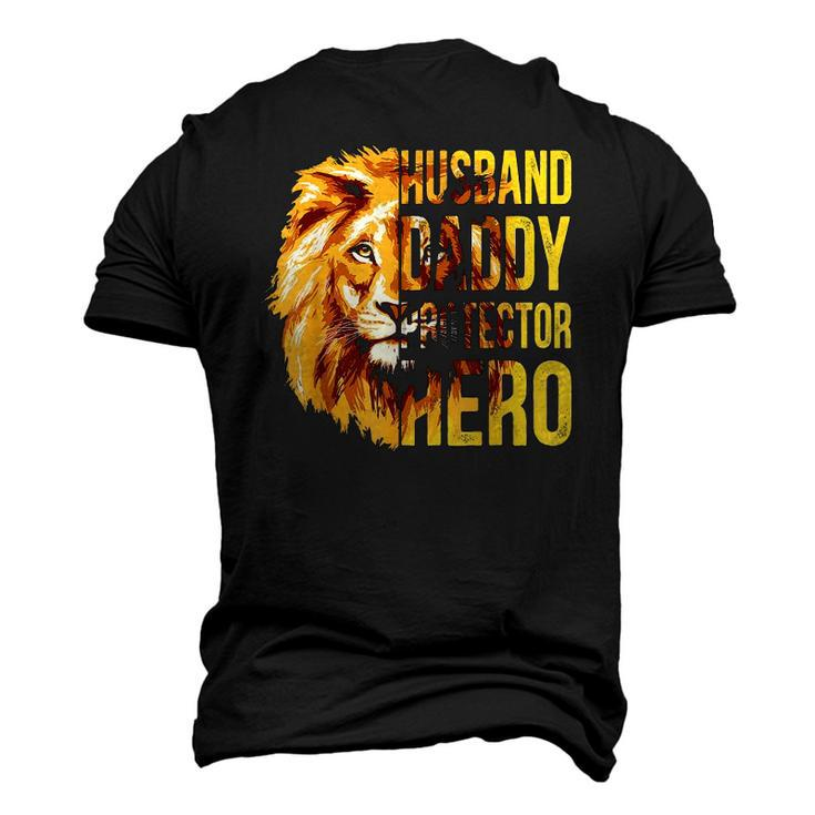 Mens Husband Daddy Protector Hero Fathers Day Flag Usa Men's 3D T-Shirt Back Print