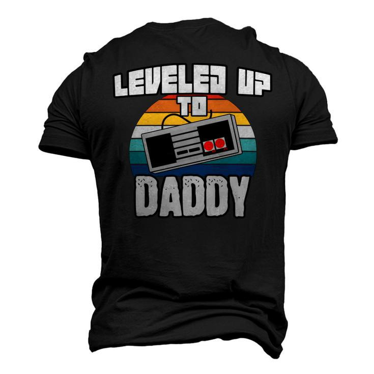 I Leveled Up To Daddy New Parent Gamer Promoted To Dad Men's 3D Print Graphic Crewneck Short Sleeve T-shirt