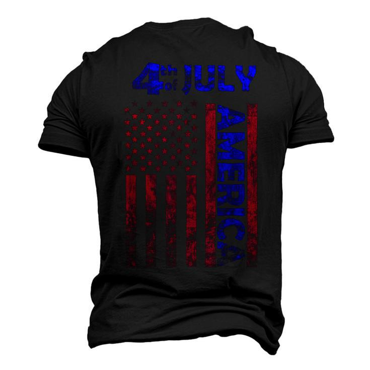 Independence Day Usa America Flag 4Th Of July Happy Men's 3D T-shirt Back Print