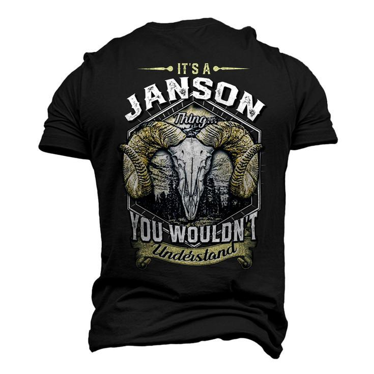 Janson Name Shirt Janson Family Name V4 Men's 3D Print Graphic Crewneck Short Sleeve T-shirt