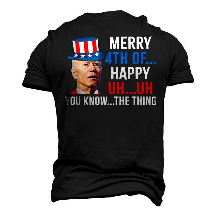 Joe Biden Confused Merry Happy 4Th Of July Men's 3D T-Shirt Back Print