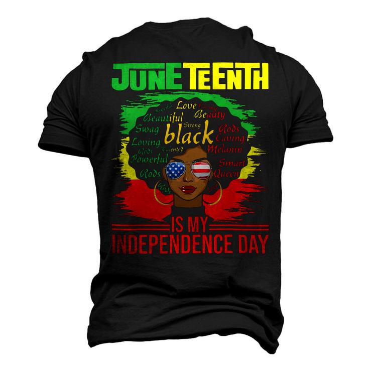 Juneteenth Is My Independence Day African Flag Black History Men's 3D Print Graphic Crewneck Short Sleeve T-shirt