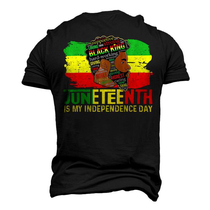 Juneteenth Is My Independence Day Black King Fathers Day Men's 3D Print Graphic Crewneck Short Sleeve T-shirt