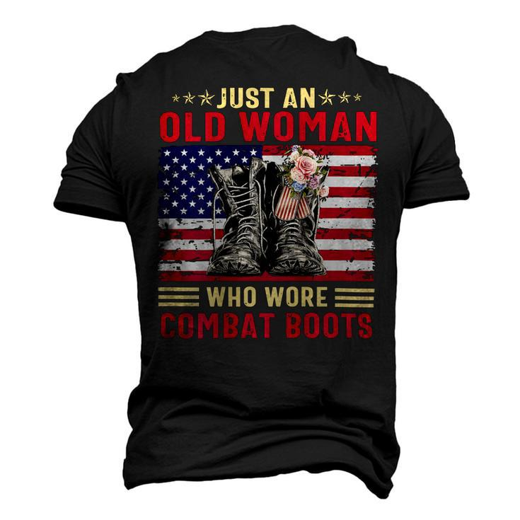 Just An Old Woman Who Wore Combat Boots T-Shirt Men's 3D Print Graphic Crewneck Short Sleeve T-shirt