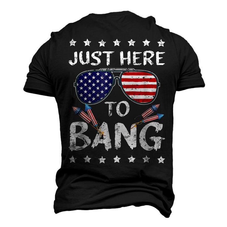 Just Here To Bang 4Th Of July Fireworks Patriotic V2 Men's 3D T-shirt Back Print