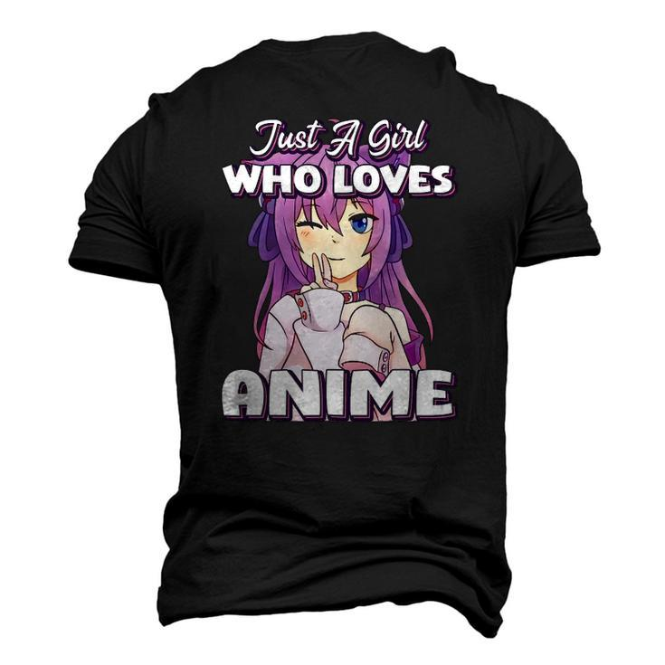 Just A Girl Who Loves Anime Peace Symbol V Fingers Fun Men's 3D T-Shirt Back Print