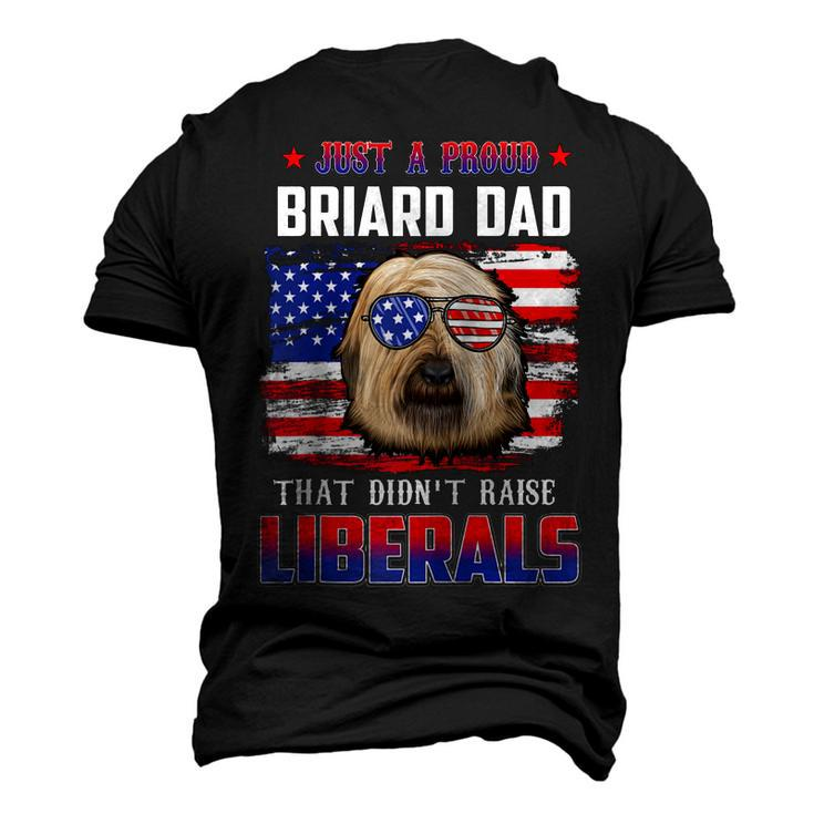 Just A Proud Briard Dad Merica Dog Patriotic 4Th Of July Men's 3D T-shirt Back Print