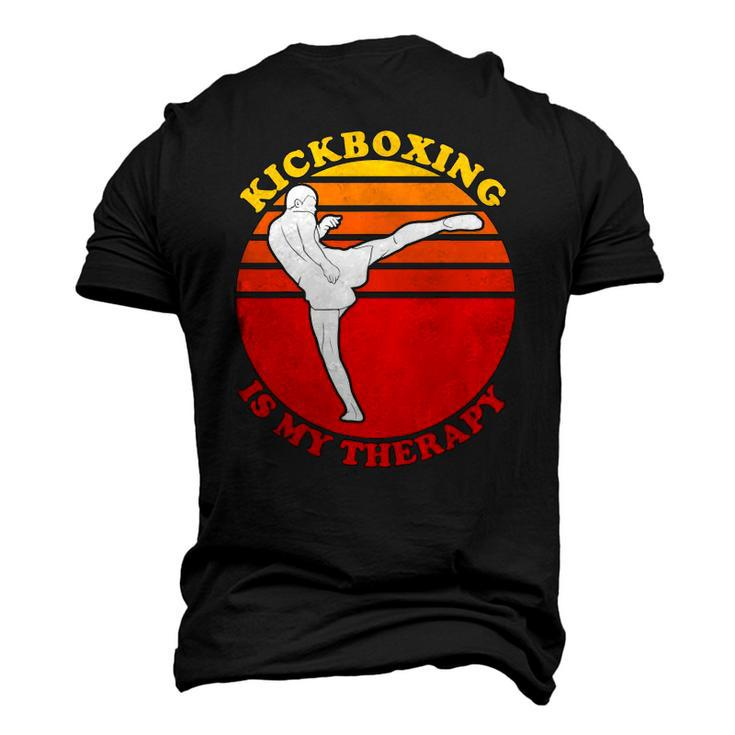 Kickboxing Is My Therapy Kickboxing Men's 3D T-Shirt Back Print