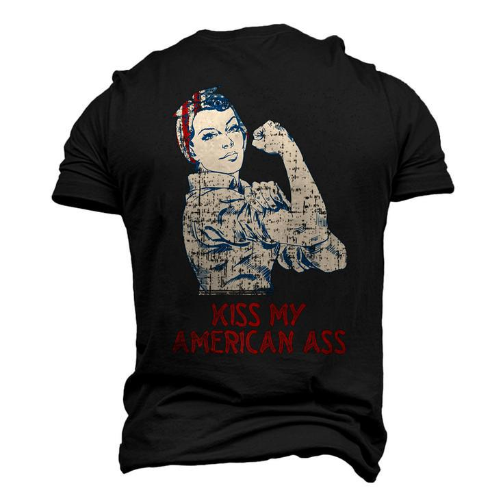 Kiss My American Ass 4Th Of July Dad Jokes Fourth Of July Men's 3D T-shirt Back Print