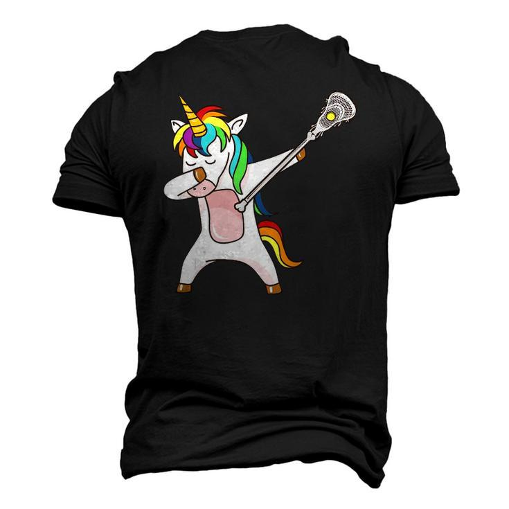 Lacrosse Unicorn Dabbing Men's 3D T-Shirt Back Print