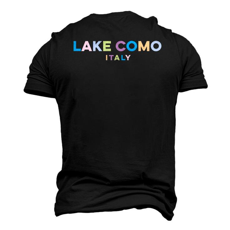 Lake Como Italy Colorful Type Men's 3D T-Shirt Back Print