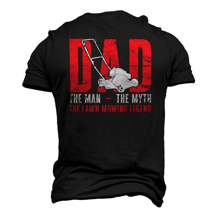 Lawn Mowing Dad Gardener Grass Father Caretaker Men's 3D T-Shirt Back Print