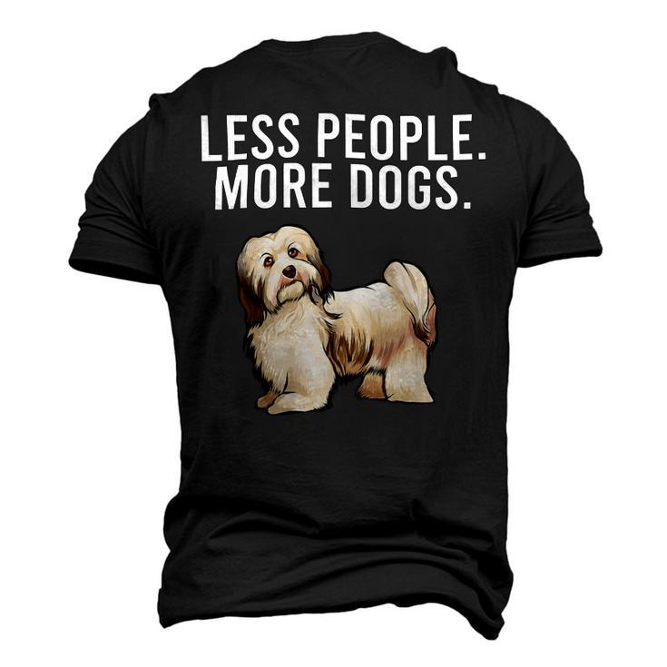 Less People More Dogs Havanese Funny Introvert Men's 3D Print Graphic Crewneck Short Sleeve T-shirt