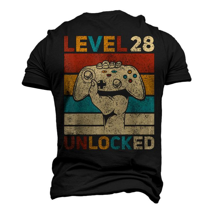 Level 28 Unlocked 28Th Birthday 28 Years Old Gamer Women Men Men's 3D T-shirt Back Print