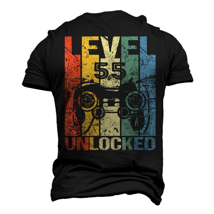 Level 55 Unlocked Awesome 1967 Video Game 55Th Birthday Men's 3D T-shirt Back Print