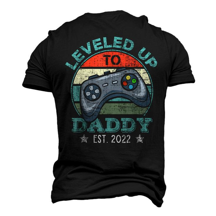 Leveled Up To Daddy 2022 Video Gamer Soon To Be Dad 2022 Men's 3D T-shirt Back Print