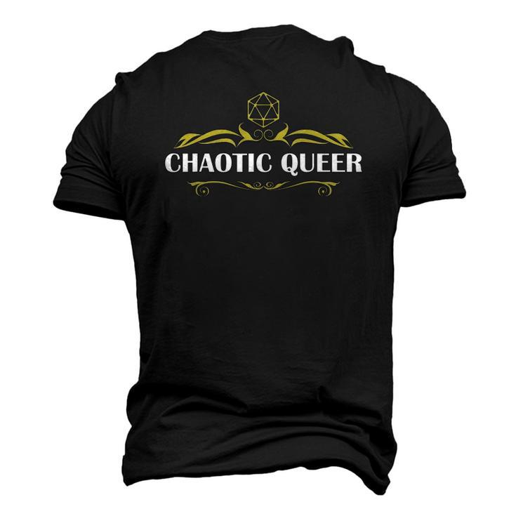 Lgbtq Chaotic Queer Alignment D20 Tabletop Rpg Gamers Men's 3D T-Shirt Back Print
