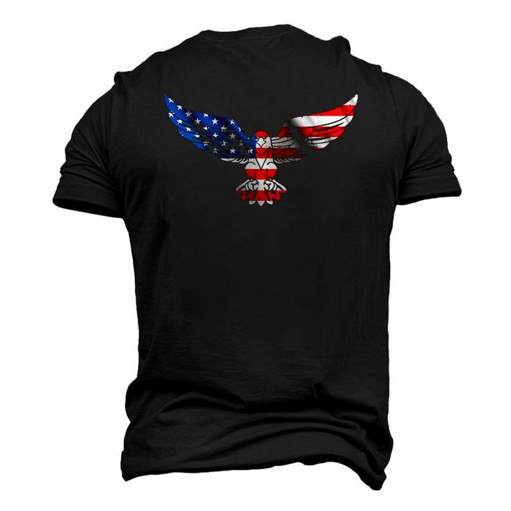 Liberty Freedom 4Th Of July Patriotic Us Flag Bald Eagle Men's 3D T-Shirt Back Print