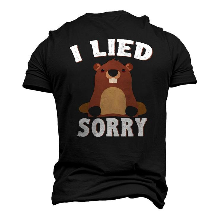 I Lied Sorry Groundhog Day Brown Pig Men's 3D T-Shirt Back Print