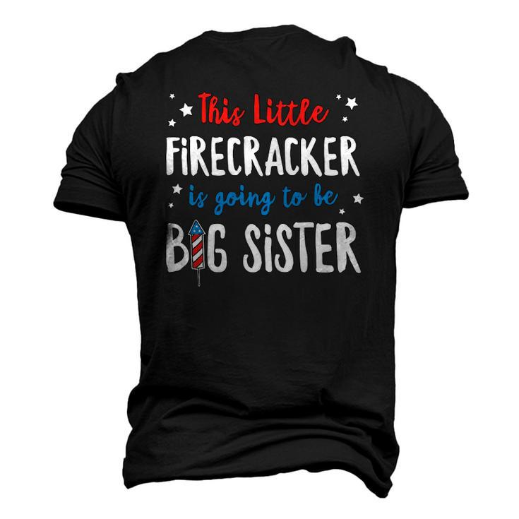 Little Firecracker Pregnancy Announcement 4Th Of July Girls Men's 3D T-Shirt Back Print