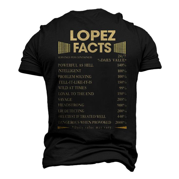 Lopez Name Lopez Facts Men's 3D T-shirt Back Print