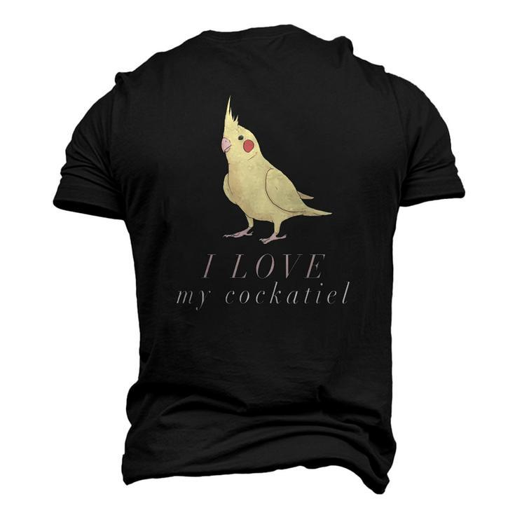 I Love My Cockatiel Cockatiel Parrot Men's 3D T-Shirt Back Print