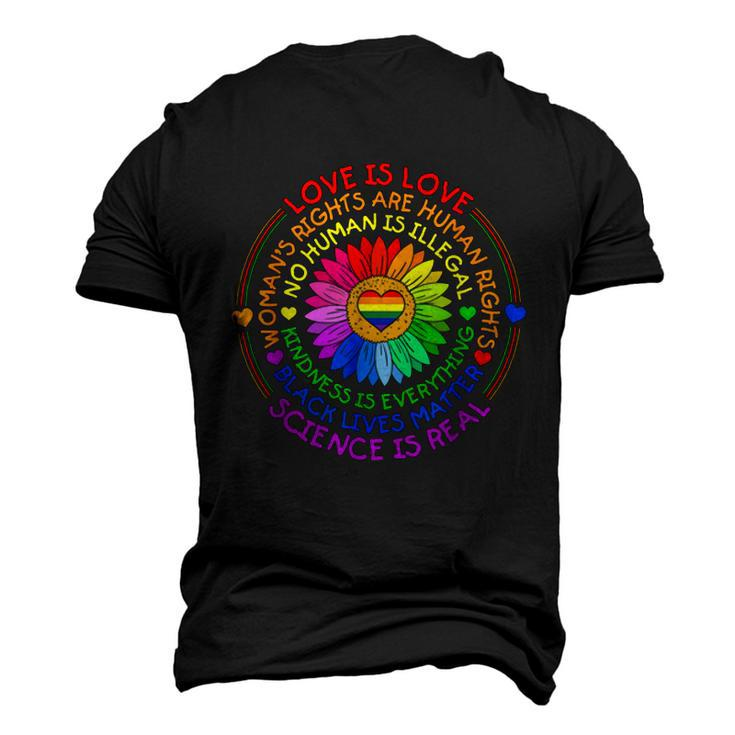 Love Is Love Science Is Real Kindness Is Everything LGBT  Men's 3D Print Graphic Crewneck Short Sleeve T-shirt