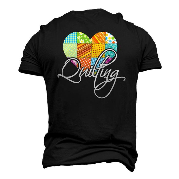 Love Quilting Heart Quilting Men's 3D T-Shirt Back Print
