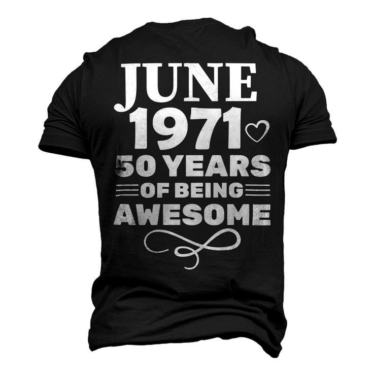 Made In June 1971 50 Years Of Being Awesome Men's 3D Print Graphic Crewneck Short Sleeve T-shirt