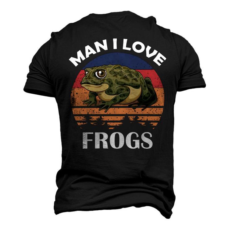 Man I Love Frogs Funny Retro Frog Men's 3D Print Graphic Crewneck Short Sleeve T-shirt