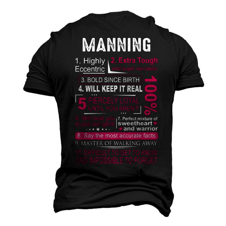Manning Name Manning Men's 3D T-shirt Back Print