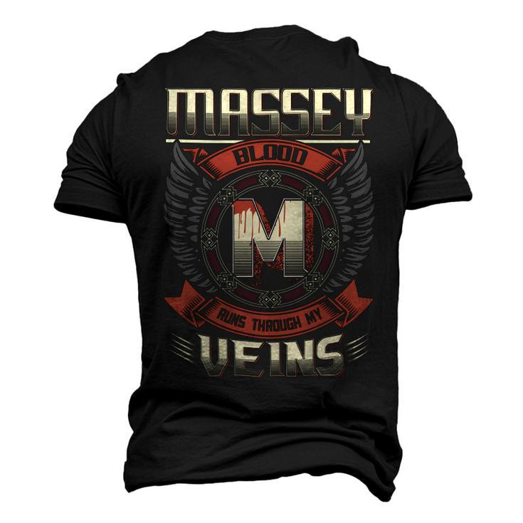 Massey Blood Run Through My Veins Name Men's 3D T-shirt Back Print