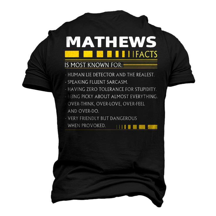 Mathews Name Mathews Facts Men's 3D T-shirt Back Print