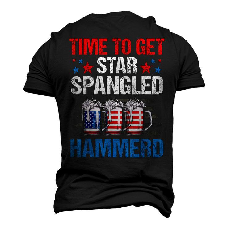 Mb35 Time To Get Star Spangled Hammered 4Th July Beer Lover Men's 3D T-shirt Back Print