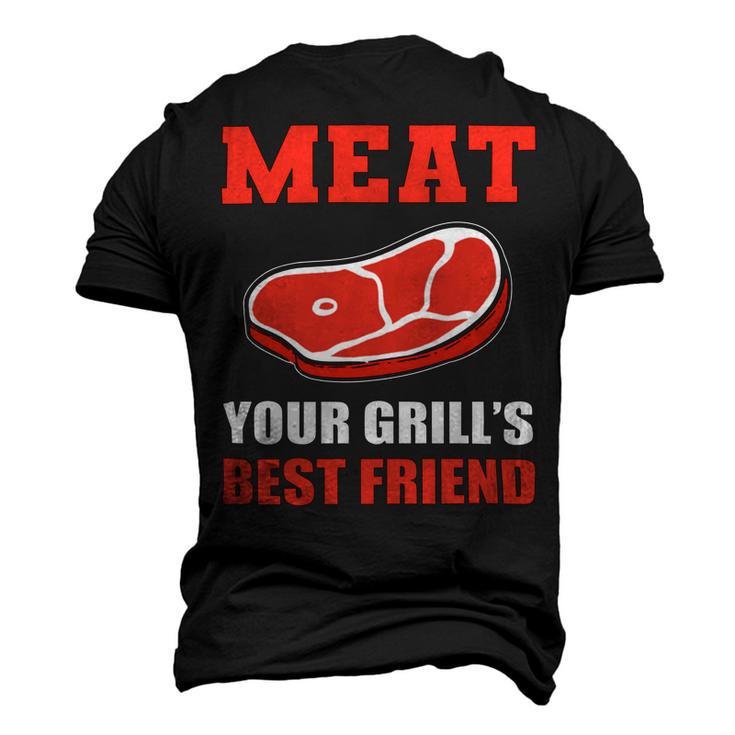 Meat Your Grill’S Best Friend Butcher Chef Cook Bbq Men's 3D Print Graphic Crewneck Short Sleeve T-shirt