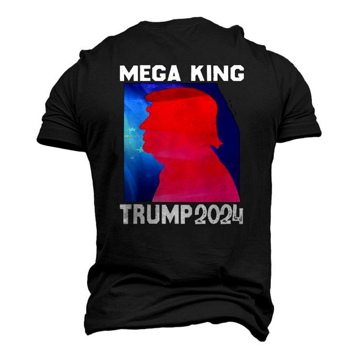 Mega King Usa Flag Proud Ultra Maga Trump 2024 Anti Biden Men's 3D T-Shirt Back Print