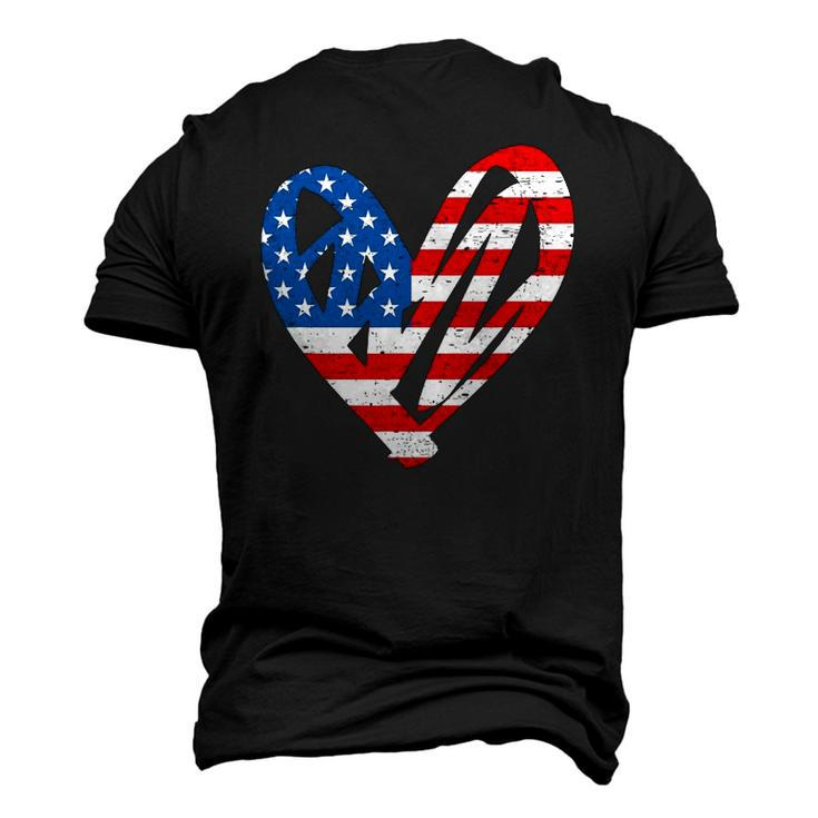 Memorial Day & 4Th July Partiotic Heart Mens & Womens Men's 3D T-Shirt Back Print