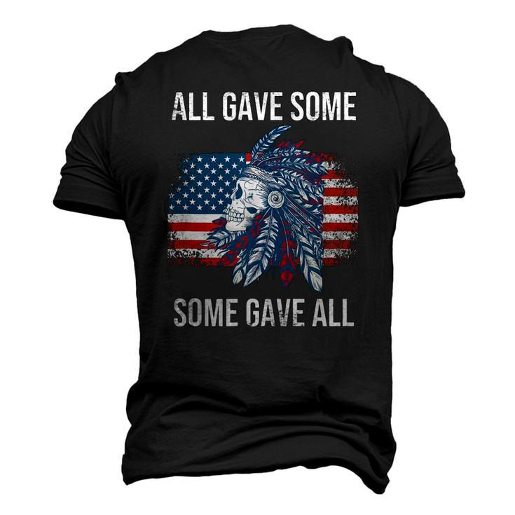 Memorial Day Military Vintage Us Patriotic American Skull Men's 3D T-Shirt Back Print
