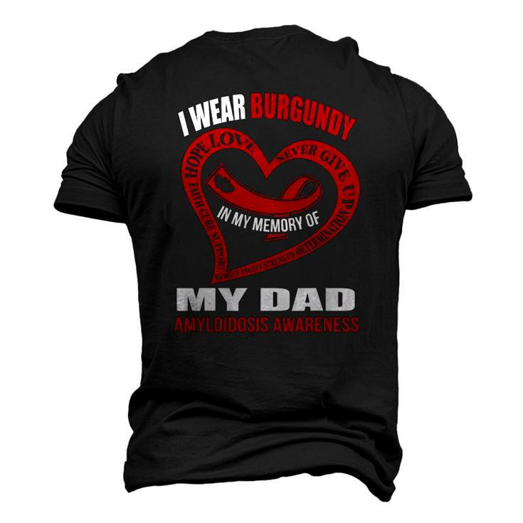 In My Memory Of My Dad Amyloidosis Awareness Men's 3D T-Shirt Back Print