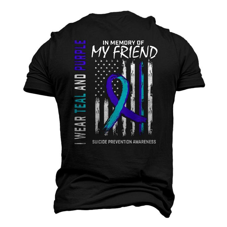 In Memory Friend Suicide Awareness Prevention American Flag Men's 3D T-Shirt Back Print