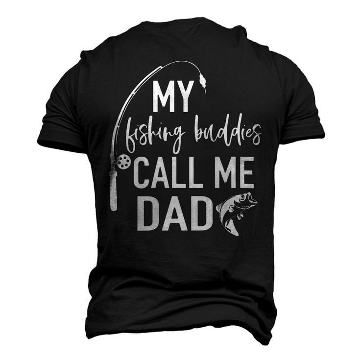 Mens My Fishing Buddy Calls Me Dad Best Fathers Day Gift Men's 3D Print Graphic Crewneck Short Sleeve T-shirt