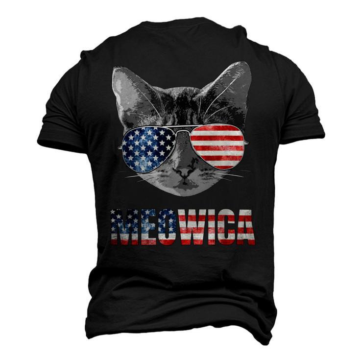 Meowica Funny Cat Patriotic Usa Shirt American Flag  544 Trending Shirt Men's 3D Print Graphic Crewneck Short Sleeve T-shirt