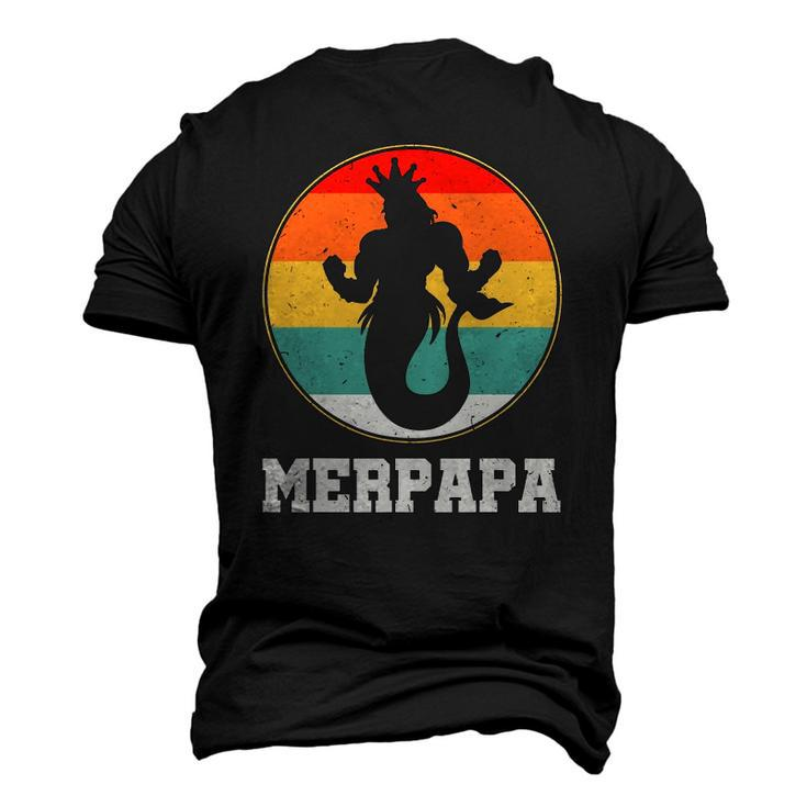 Merdpapa Security Merman Mermaid Daddy Fish Fathers Day Men's 3D T-Shirt Back Print