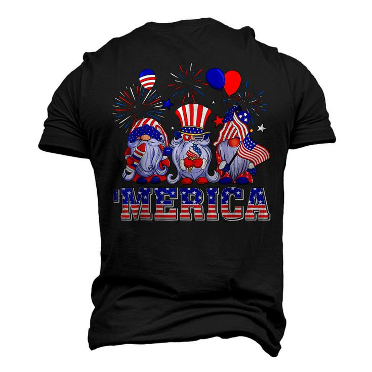 Merica Gnomes Happy 4Th Of July Us Flag Independence Day Men's 3D T-shirt Back Print